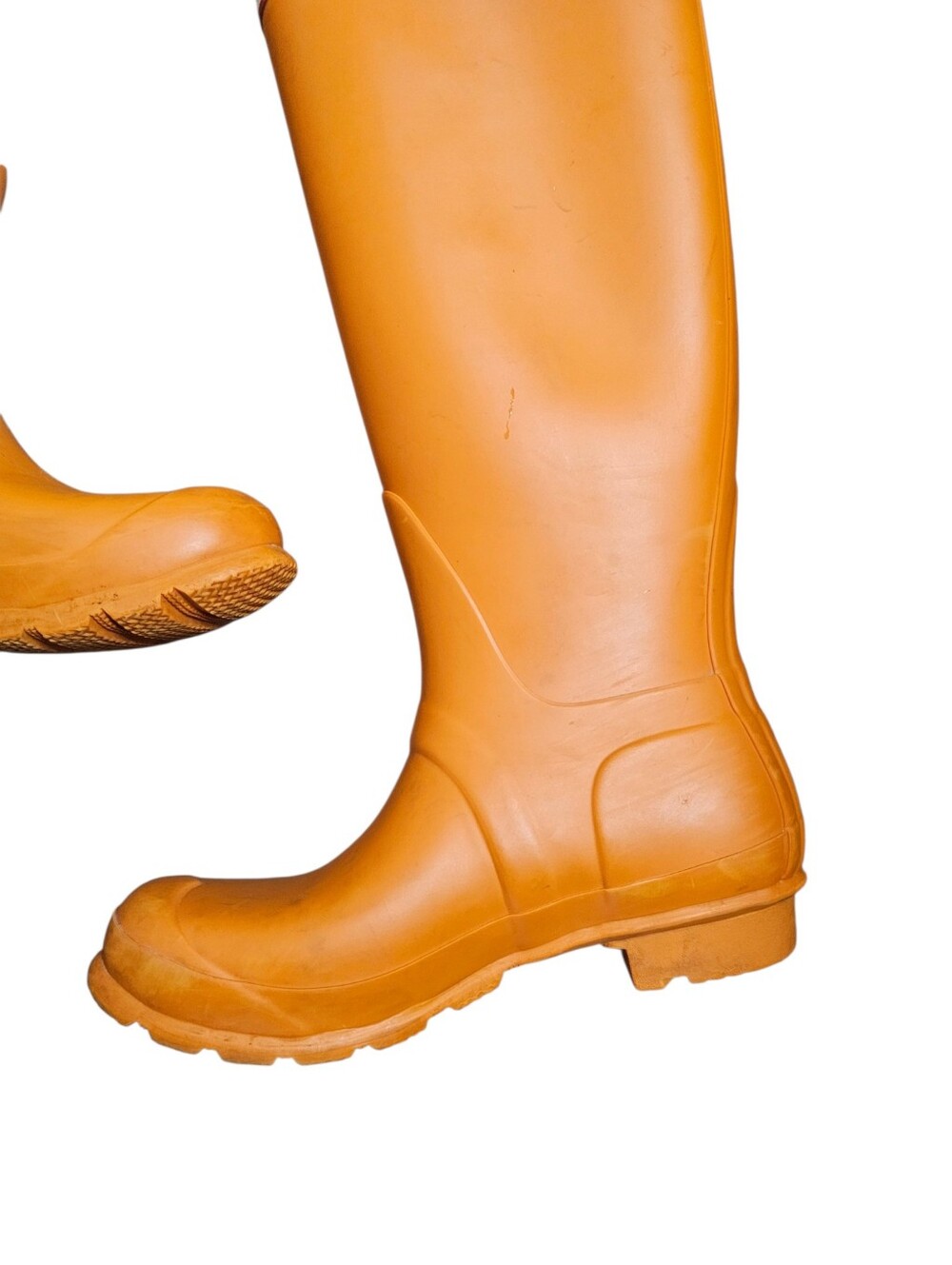 Hunter Bright Orange Knee-High Tall Rain Boots Size 6 - Picture 3 of 8